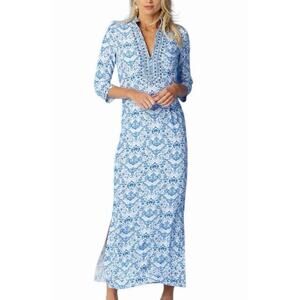 NICOBLU Shalimar long tunic Sapphire jewel Embellishment Maxi Dress Size XL